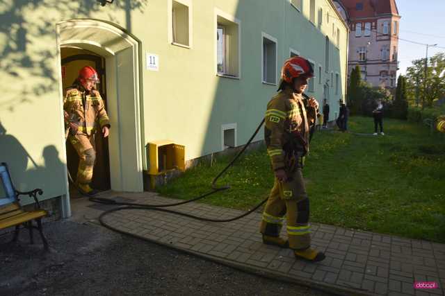 Pożar mieszkania w Dzierżoniowie