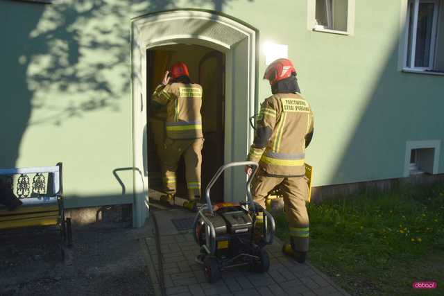 Pożar mieszkania w Dzierżoniowie