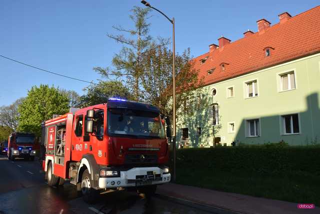 Pożar mieszkania w Dzierżoniowie