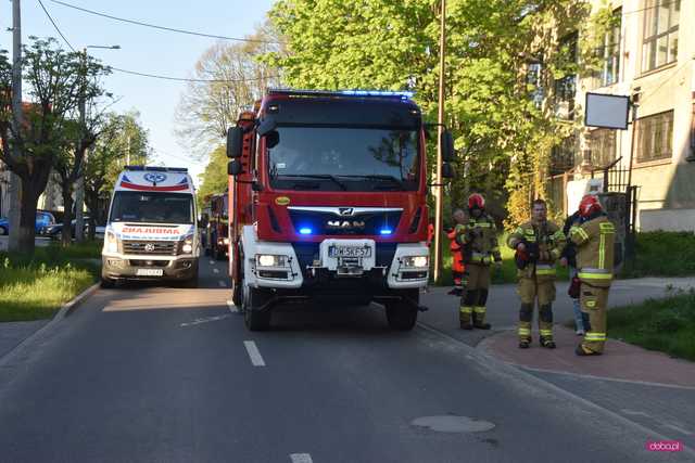 Pożar mieszkania w Dzierżoniowie