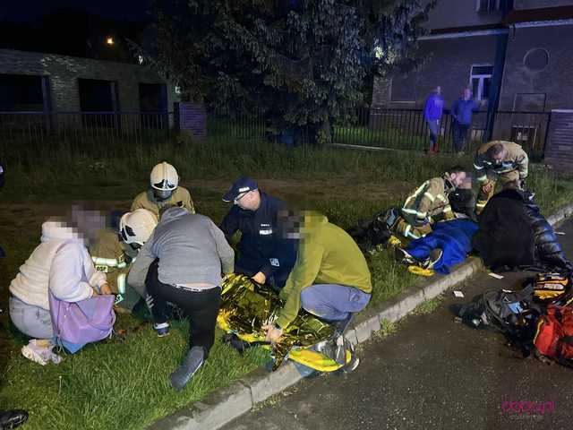 Pożar budynku wielorodzinnego w Dzierżoniowie