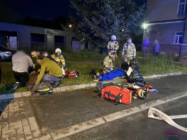 Pożar budynku wielorodzinnego w Dzierżoniowie