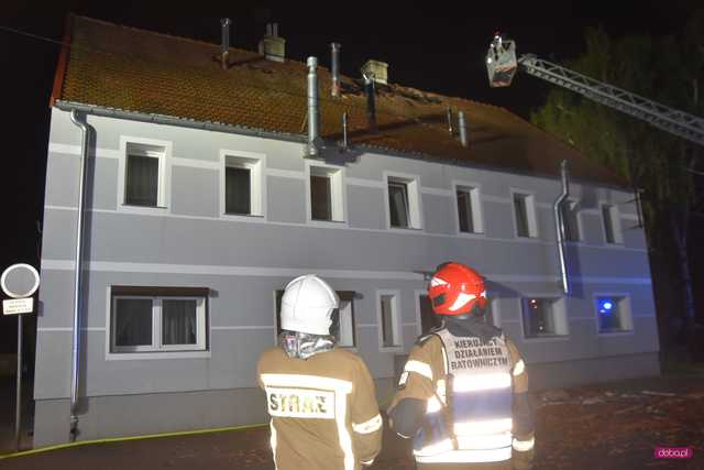 Pożar budynku wielorodzinnego w Dzierżoniowie