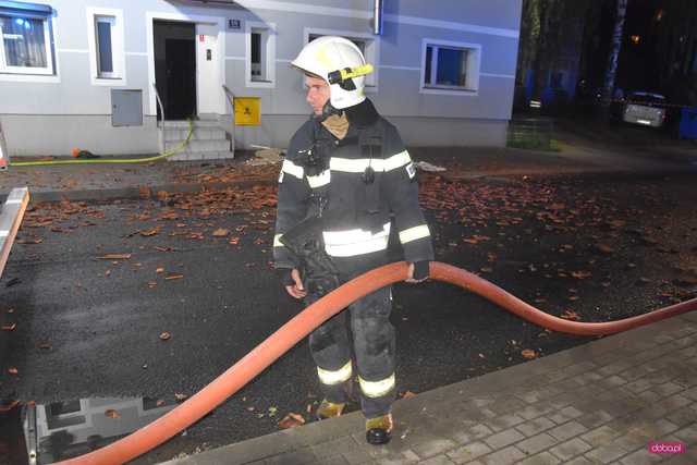 Pożar budynku wielorodzinnego w Dzierżoniowie