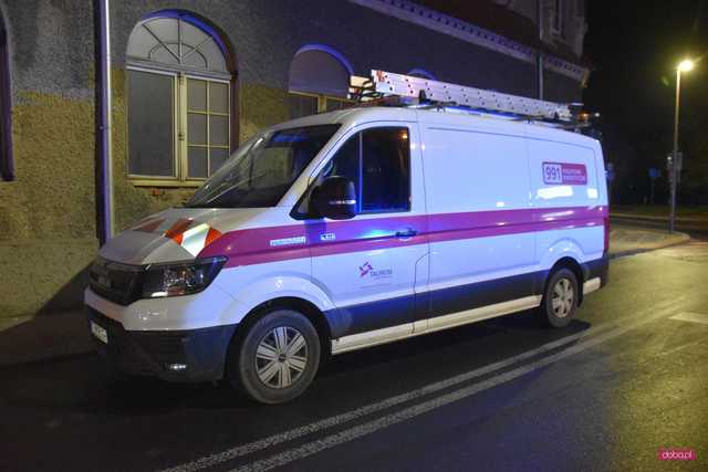 Pożar budynku wielorodzinnego w Dzierżoniowie