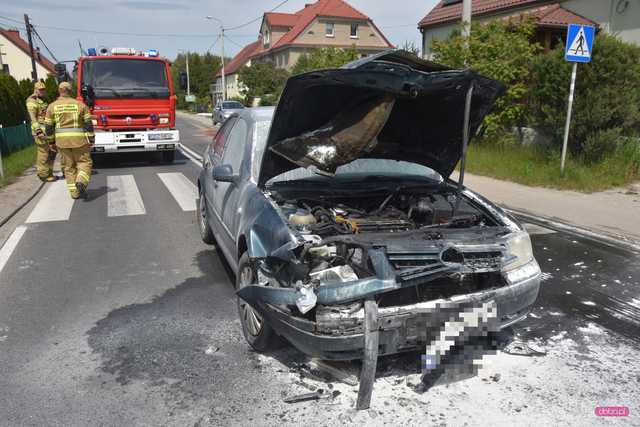Zderzenie trzech pojazdów w Piławie Dolnej