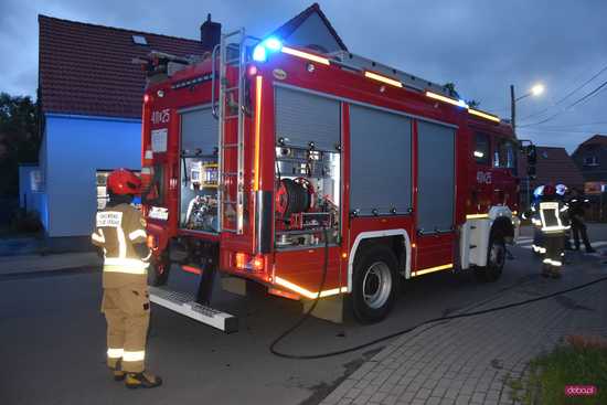 Pożar bmw w Pieszycach