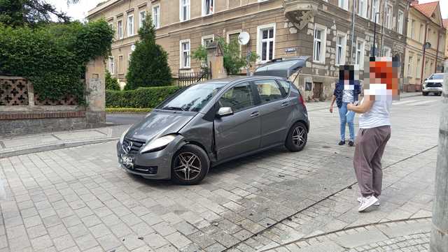 Kolizja na Pocztowej w Dzierżoniowie