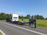 Zderzenie motocyklisty z lawetą
