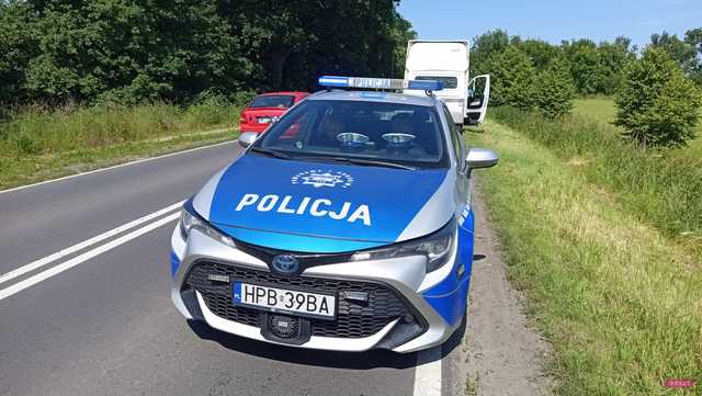 Zderzenie motocyklisty z lawetą