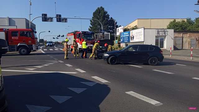 Zderzenie bmw z peugeotem w Łagiewnikach