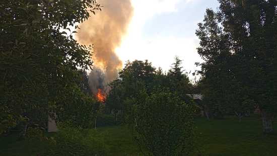 Pożar altanki w Bielawie