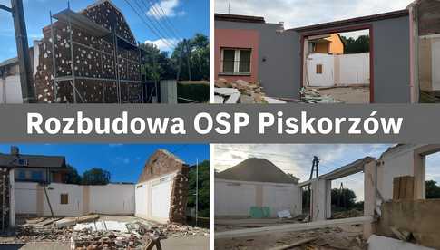 Remiza OSP w Piskorzowie przechodzi gruntowną termomodernizację