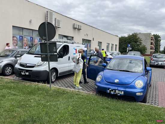 Bielawa. Kolizja na parkingu przy ul. Jana III Sobieskiego