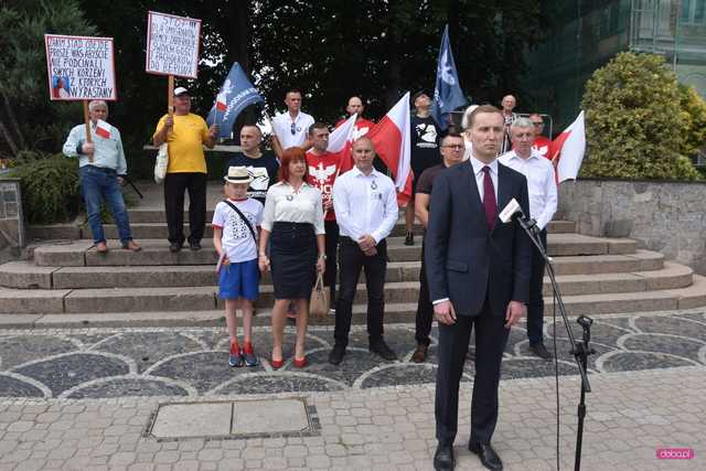 Bielawa. Manifestacja Stop imigrantom 