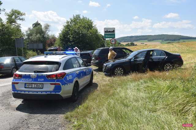 Zderzenie czterech samochodów na ósemce