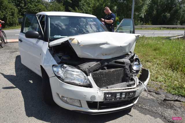 Zderzenie czterech samochodów na ósemce