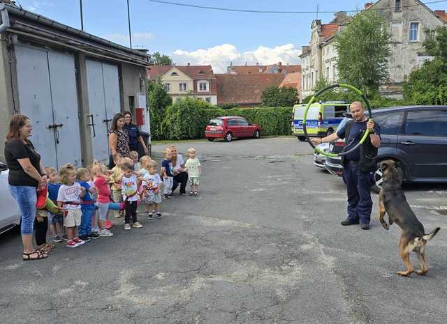 3-latki ze żłobka „Sudeckie Skrzaty” z wizytą u dzierżoniowskich policjantów