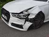 Zderzenie audi z toyotą na drodze Piskorzów - Rościszów
