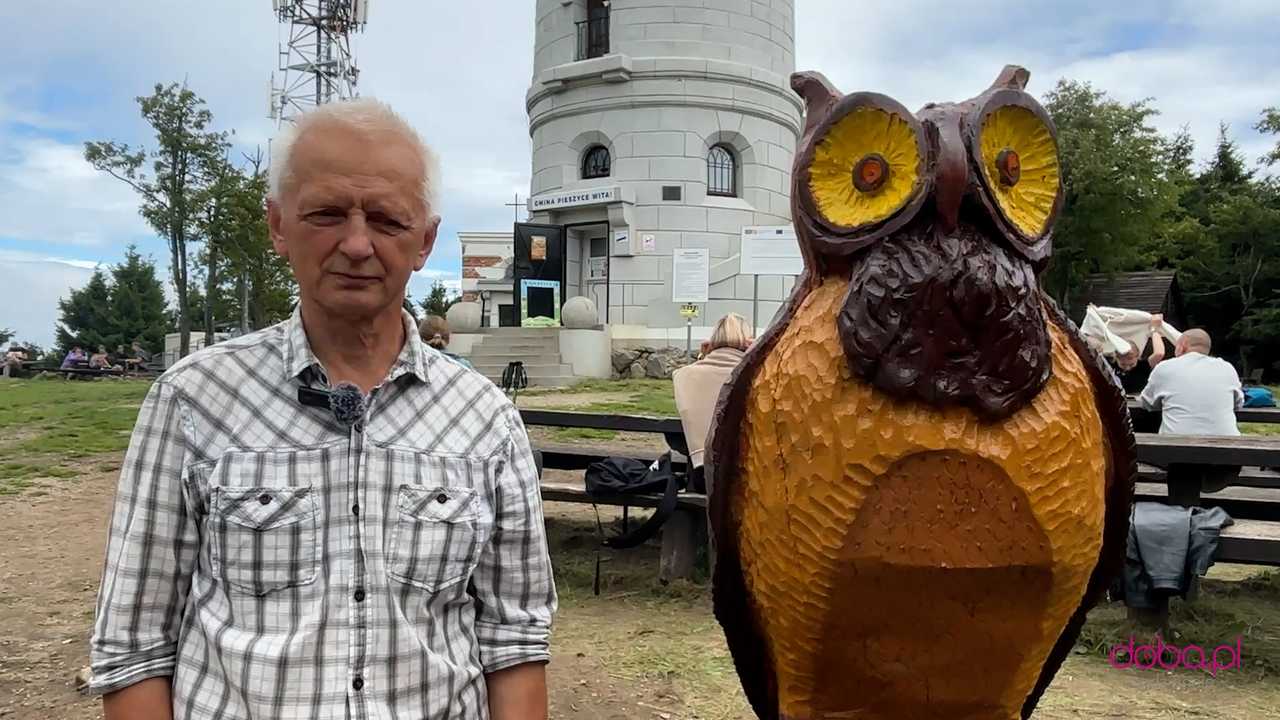 Nowa rzeźba sowy na Wielkiej Sowie 