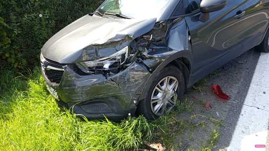 Zderzenie opla i volkswagena w Wilkowie Wielkim