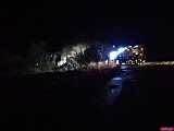 Nocny pożar w Niwie