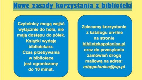 Bibioteka w Polanicy-Zdroju wznawia działalność 