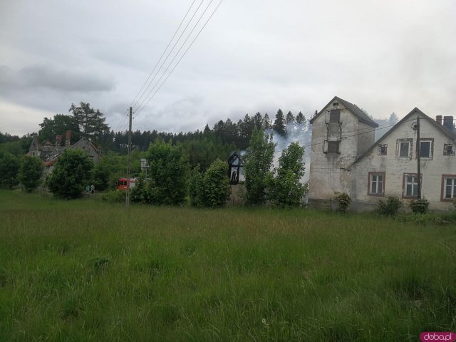 Pożar budynku w Złotnie