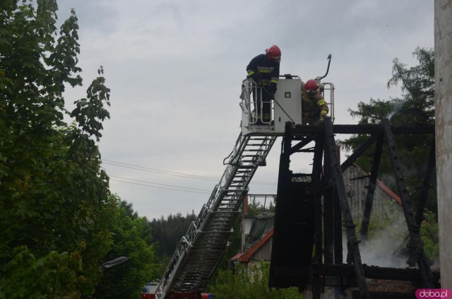 Pożar budynku w Złotnie