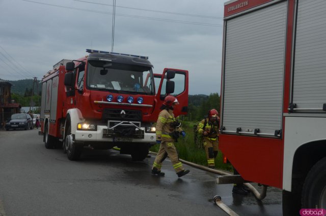 Pożar budynku w Złotnie