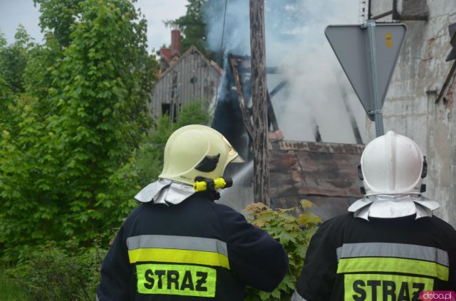 Pożar budynku w Złotnie