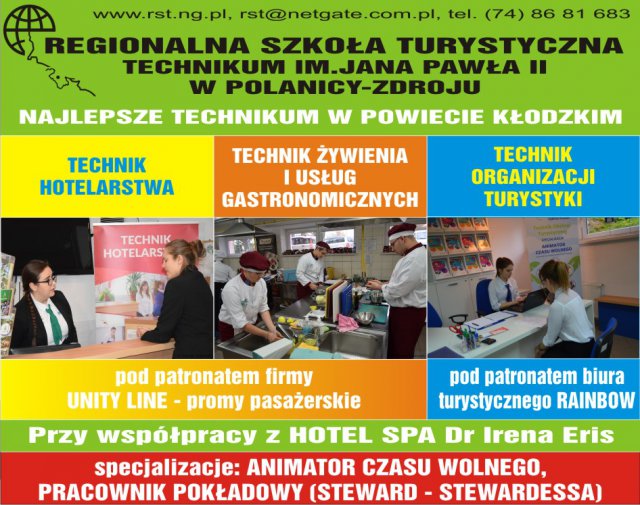 Regionalna Szkoła Turystyczna Technikum im. Jana Pawła II w Polanicy-Zdroju 