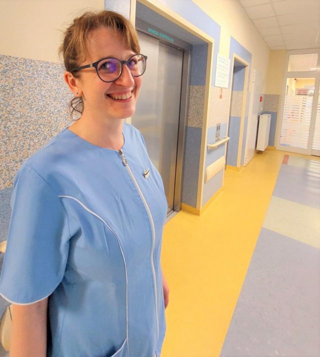 Szer. Mariola Pojasek na co dzień pracuje w Specjalistycznym Szpitalu im A. Sokołowskiego w Wałbrzychu