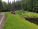 Podczas ćwiczeń sprawdzono praktyczne umiejętności strażaków z zakresu dostarczania wody na dalekie odległości.