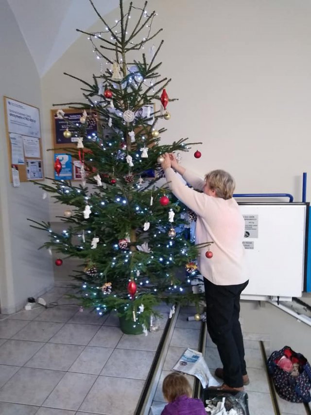 Niepełnosprawni przystroili choinkę w Urzędzie Miasta w Kudowie-Zdroju