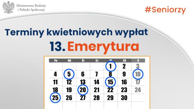 Ruszają wypłaty trzynastej emerytury