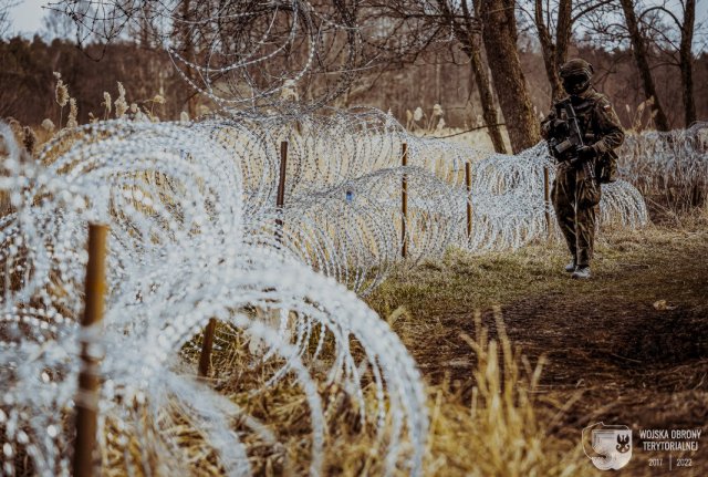 Polsko – białoruska granica chroniona przez żołnierzy 16 DBOT