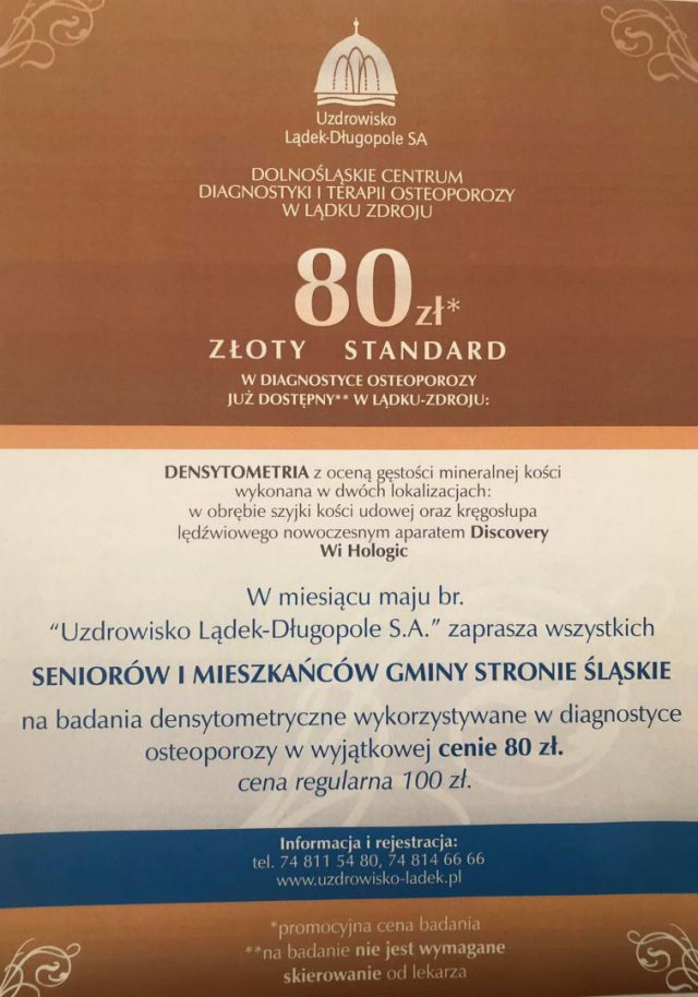 Spotkanie dla seniorów dot. możliwości skorzystania z zabiegów zdrowotnych