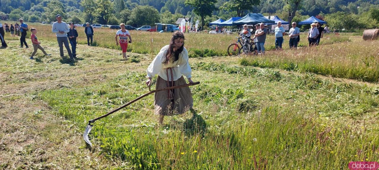 V Otwarte Mistrzostwa w Tradycyjnym Koszeniu Trawy w Szczytnej [Foto]