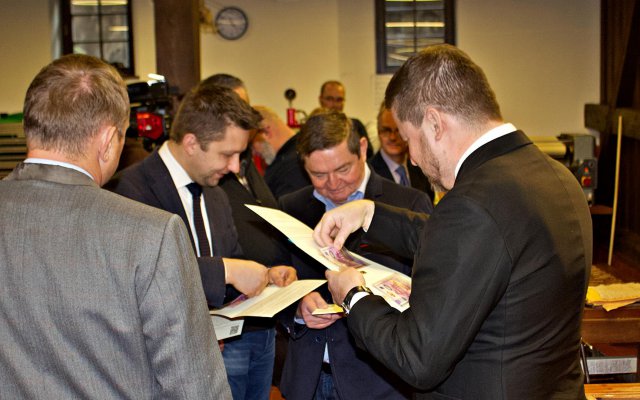 Aleš Michl w Muzeum Papiernictwa, 3.1.2022 Duszniki-Zdrój