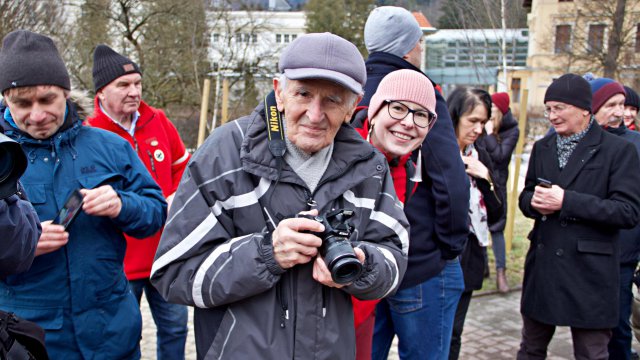 Odłonięcie tablicy poświęconej Wiesławowi Mikicie, Lądek-Zdrój 5.3.2023