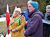 Odłonięcie tablicy poświęconej Wiesławowi Mikicie, Lądek-Zdrój 5.3.2023