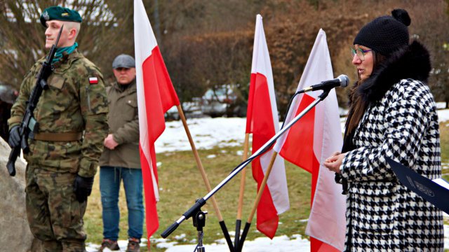 Odłonięcie tablicy poświęconej Wiesławowi Mikicie, Lądek-Zdrój 5.3.2023