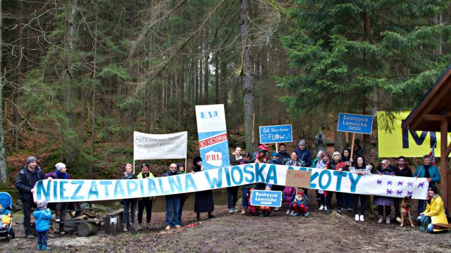 Protest przeciwko budowie elektrowni w Młotach, 26.3.2023