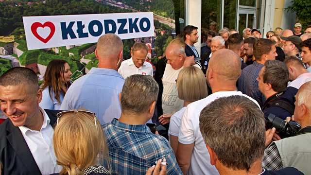 Donald Tusk w Kłodzku, 19.6.2023