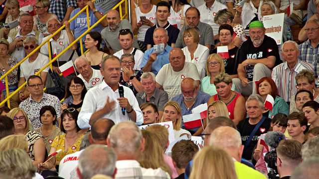 Donald Tusk w Kłodzku, 19.6.2023