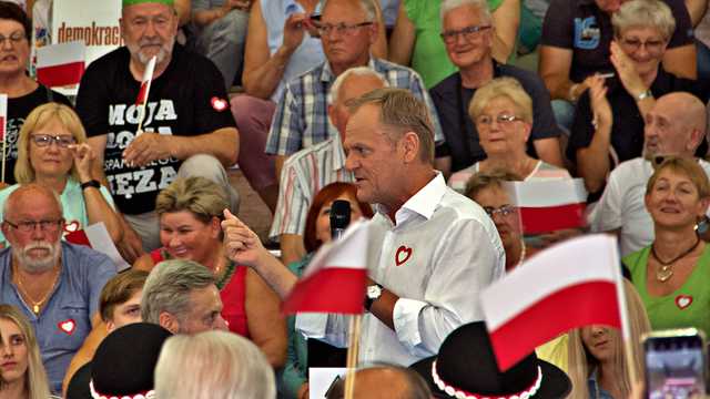 Donald Tusk w Kłodzku, 19.6.2023
