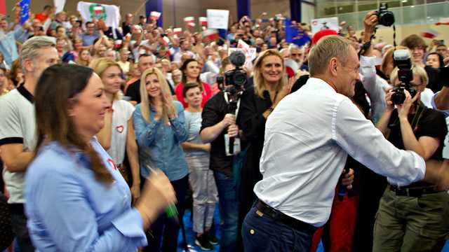 Donald Tusk w Kłodzku, 19.6.2023