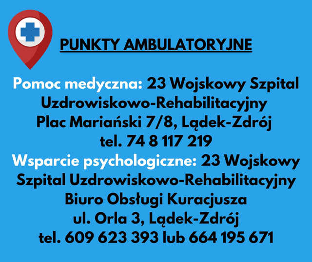 Komunikaty dla powodzian w Lądku-Zdroju - użyteczność wody, punkty ambulatoryjne i inne przydatne informacje