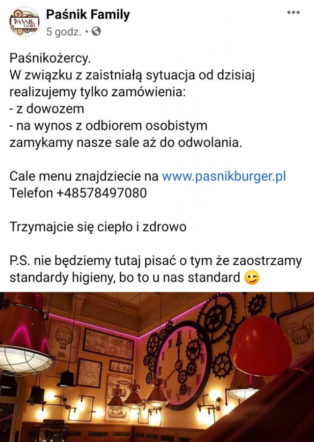 Restauracje i bary przywiozą zamówione dania do domu [LISTA]